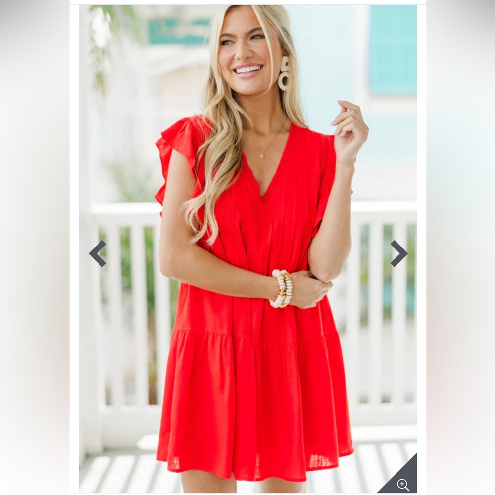 Shop The Mint Red Swing Dress